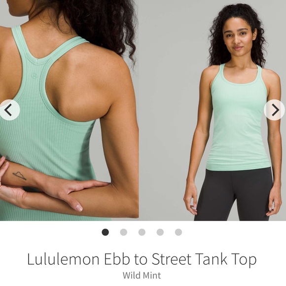 Lululemon Ebb to Street Tank Top Wild Mint 2022 Style: W1AX1S {$68} Sz 6 - Picture 1 of 6